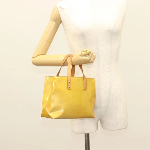 LOUIS VUITTON Monogram Vernis Reade PM Hand Bag Beige M91334 LV Auth ti3294 - Picture 3 of 16